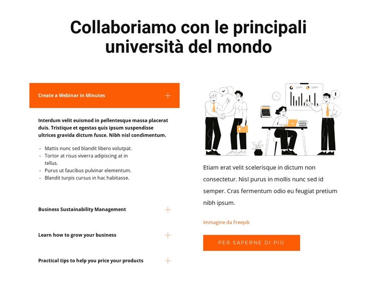 Domande al nostro team Modelli di Website Builder