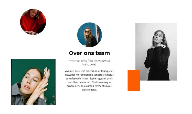 Creatief buitengewoon team Website ontwerp