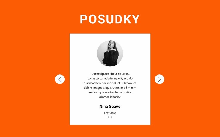 Zpětná vazba v posuvníku Šablona CSS