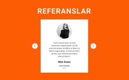 Kaydırıcıdaki Geri Bildirim - Duyarlı Tek Sayfalık Şablon