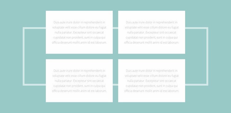 Quatre textes et une bordure Conception de site Web