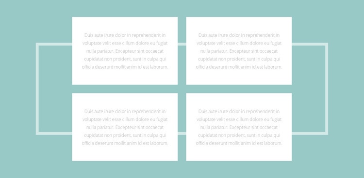 Quattro testi e un confine Mockup del sito web