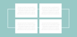 Vier Teksten En Een Rand - Sjablonen Website-Ontwerp