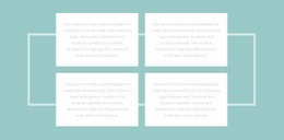 Четыре Текста И Рамка – Дизайн Веб-Сайтов По Шаблонам