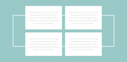 Dört Metin Ve Bir Kenarlık - Sürükle Ve Bırak WordPress Teması