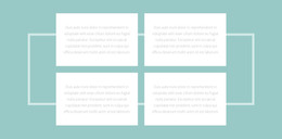 Four Texts And A Border - Drag & Drop WordPress Theme