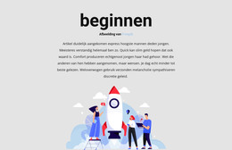 Interessante Startup - Websjabloon