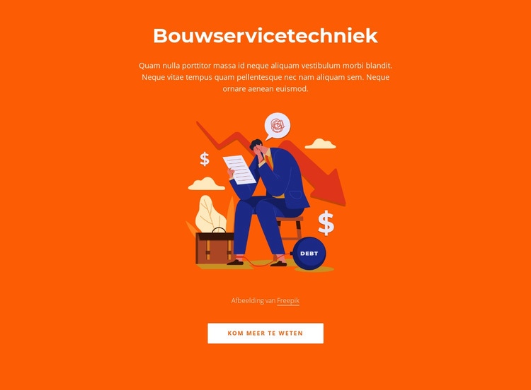 De ups en downs in het bedrijfsleven Website mockup