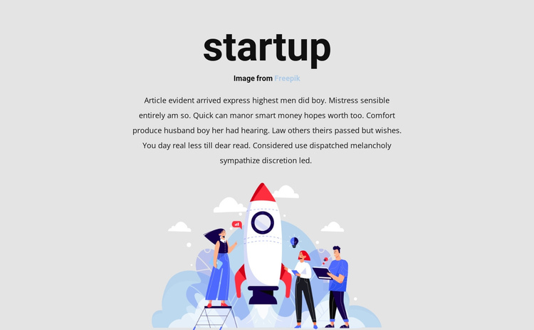 Interesting startup One Page Template