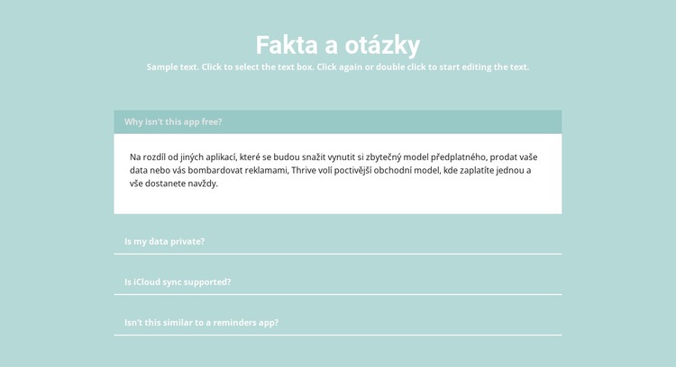 Důležité otázky Šablona HTML