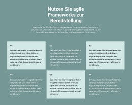 Sechs Textblöcke - Anpassbares, Professionelles Website-Modell