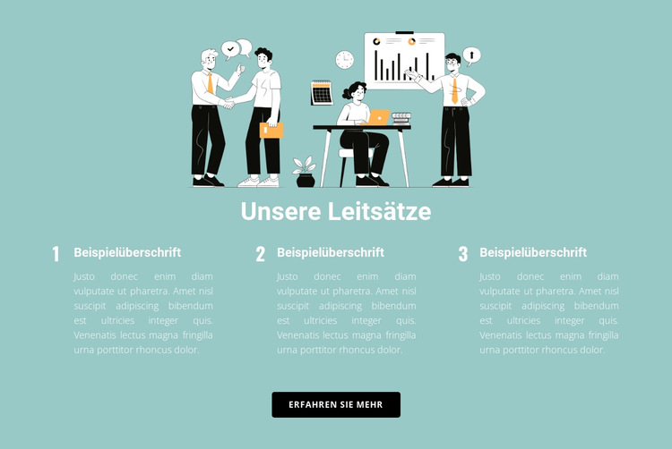 Drei Regeln im Geschäft Website-Vorlage