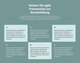 Sechs Textblöcke - Mehrzweck-Landingpage