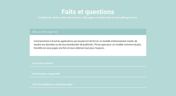 Questions importantes Modèle HTML