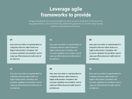 Six text blocks - Html Code Example by Nicepage