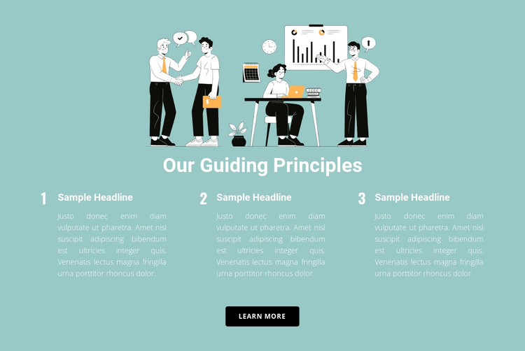 Three rules in business HTML Template