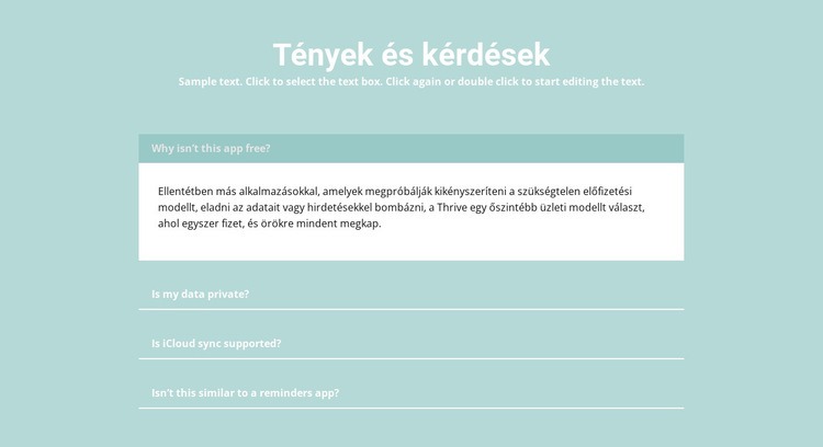 Fontos kérdések HTML Sablon