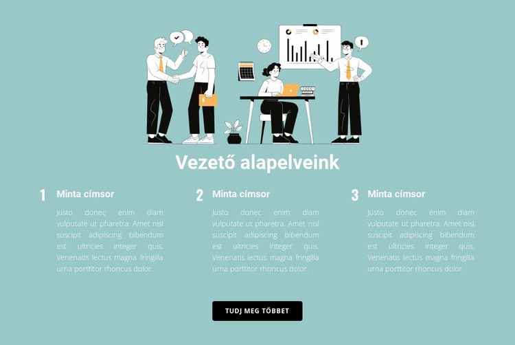 Három szabály az üzletben Weboldal sablon