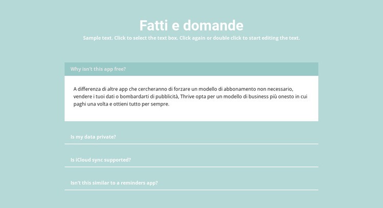 Domande importanti Mockup del sito web