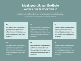 HTML5 Responsief Voor Zes Tekstblokken