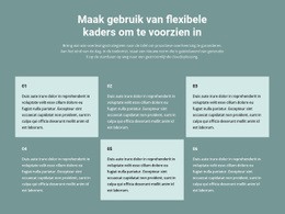 Zes Tekstblokken - Aanpasbaar Professioneel Websitemodel