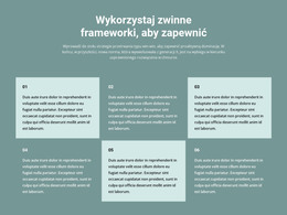 Sześć Bloków Tekstowych - Kod Szablonu HTML