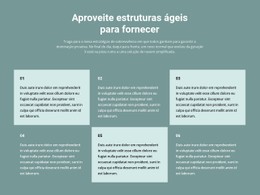 HTML5 Responsivo Para Seis Blocos De Texto