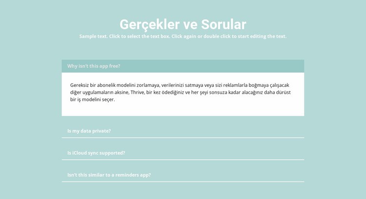 Önemli sorular HTML5 Şablonu