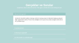 Önemli Sorular Bir Sayfa Şablonu