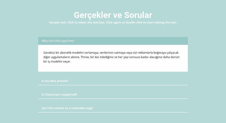 Önemli sorular Web Sitesi Mockup'ı