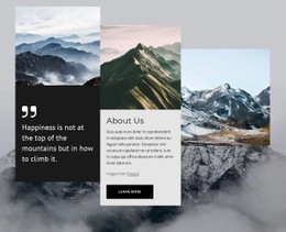 Mountains Are My Happy Place Table CSS Template