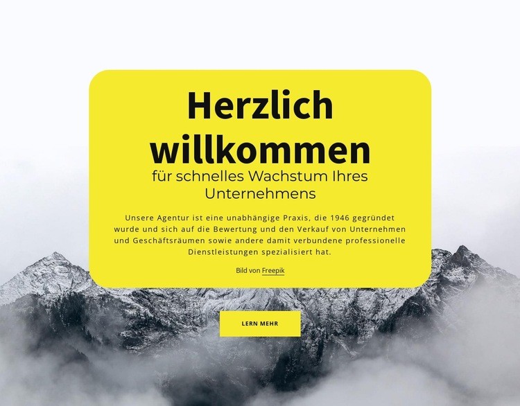 Text in Gruppe Website design