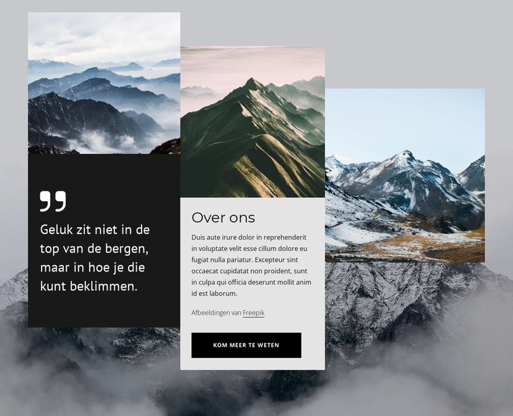 Bergen zijn mijn gelukkige plek HTML5-sjabloon
