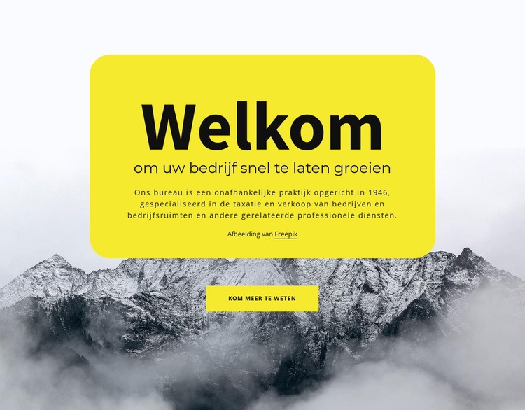 Tekst in groep Website mockup