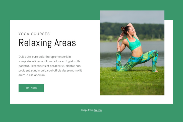 Relaxing areas One Page Template