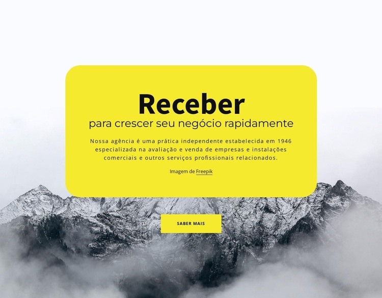 Texto em grupo Landing Page