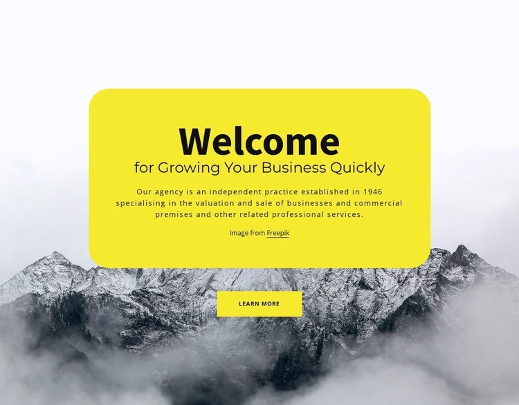 Text in group Squarespace Template Alternative