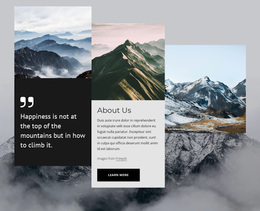 Mountains Are My Happy Place - Website Design