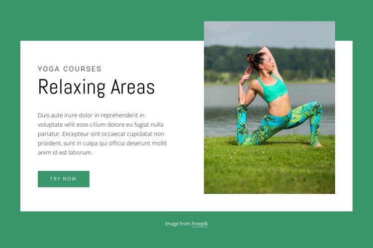 Relaxing areas Web Page Design