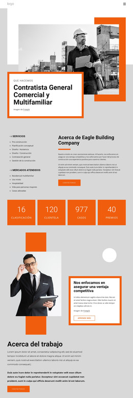 Contratista General Comercial: Plantilla HTML Y CSS