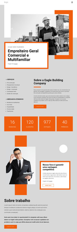 Empreiteiro Geral Comercial - Modelo HTML E CSS