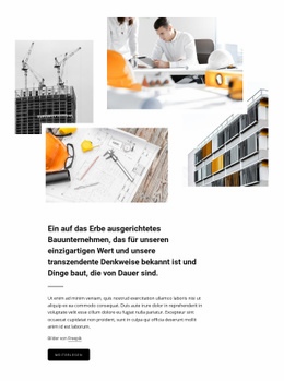 Legacy-Fokussierte Konstruktion - Einfaches Website-Design