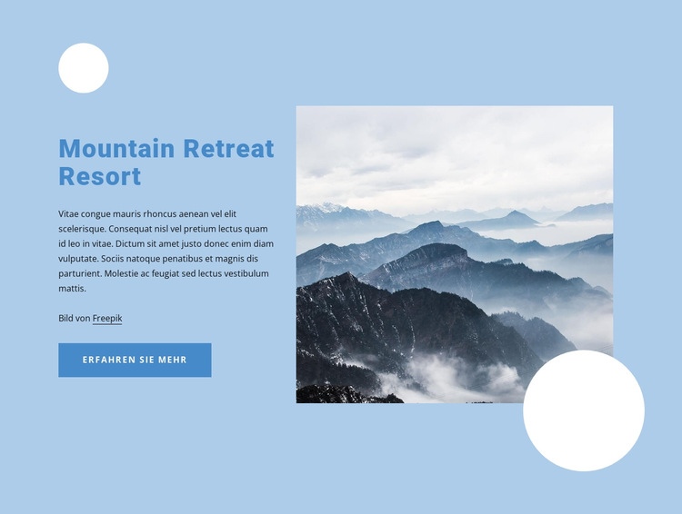 Bergresort HTML Website Builder