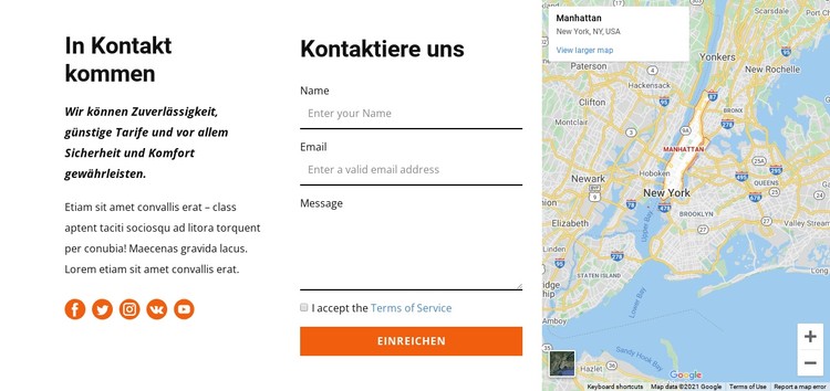 Kontaktaufnahme Vorlage CSS-Vorlage