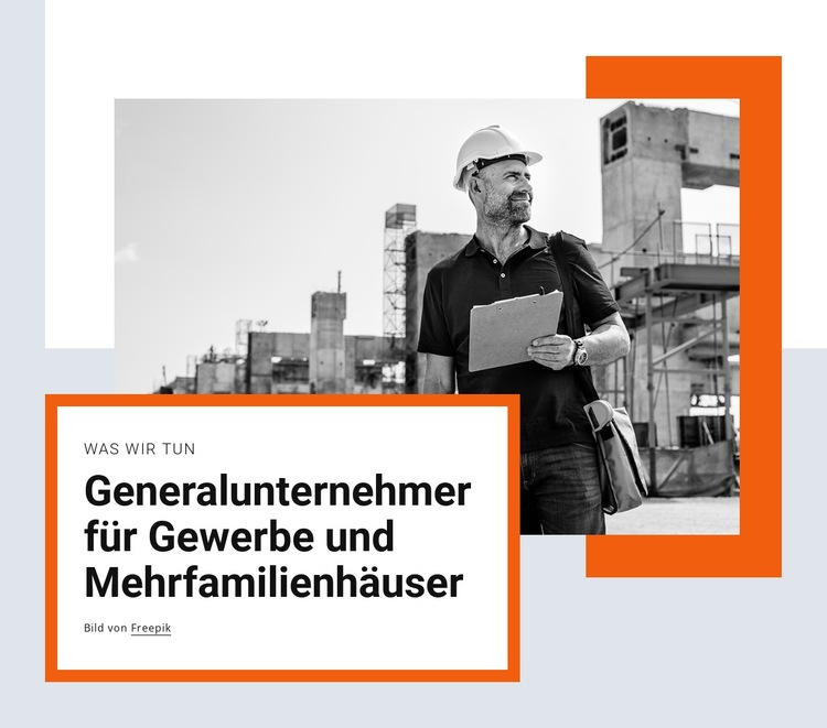 Miltifamily Generalunternehmer HTML Website Builder