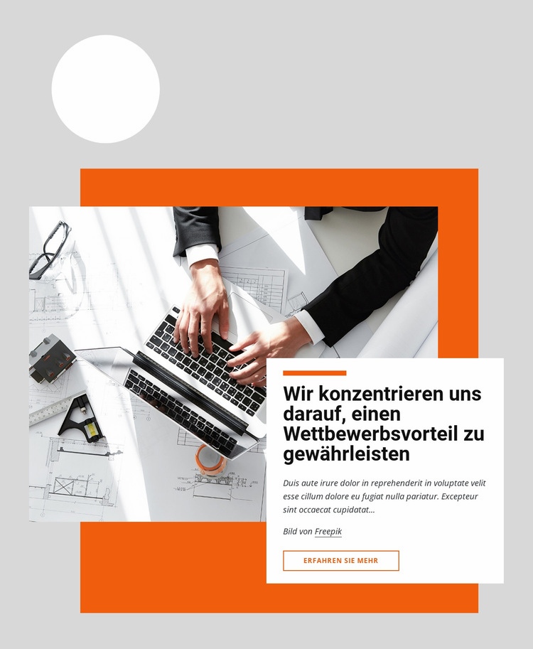 Top-Bauprojekte Website Builder-Vorlagen