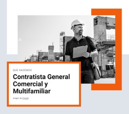 Contratista General Miltifamily - Plantilla De Maqueta De Sitio Web