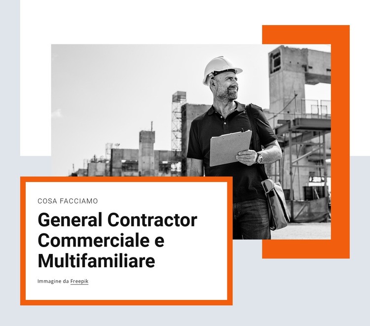 General contractor Miltifamily Modelli di Website Builder