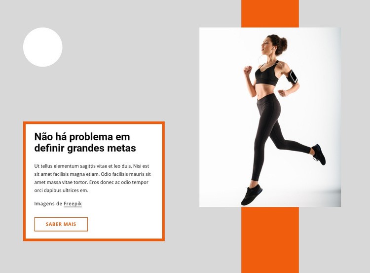 Grandes objetivos de corrida Modelo HTML5