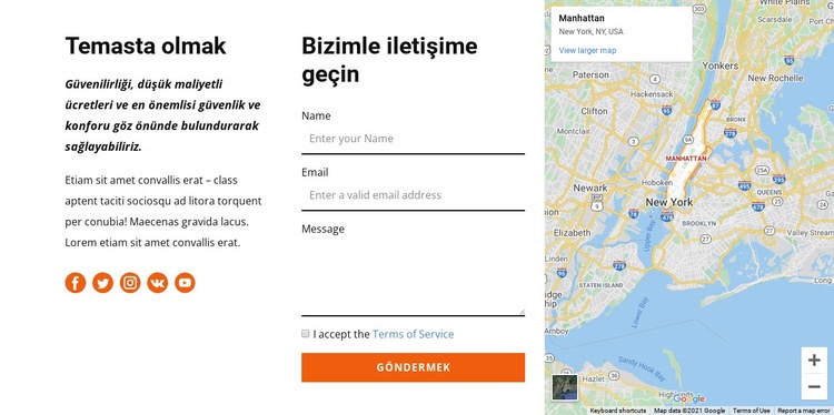 Temas şablonuna ulaşın HTML5 Şablonu